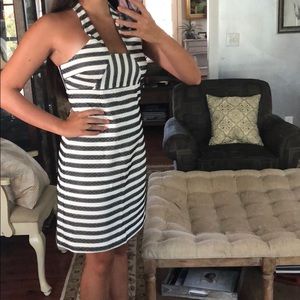 Trina Turk Striped Halter Dress